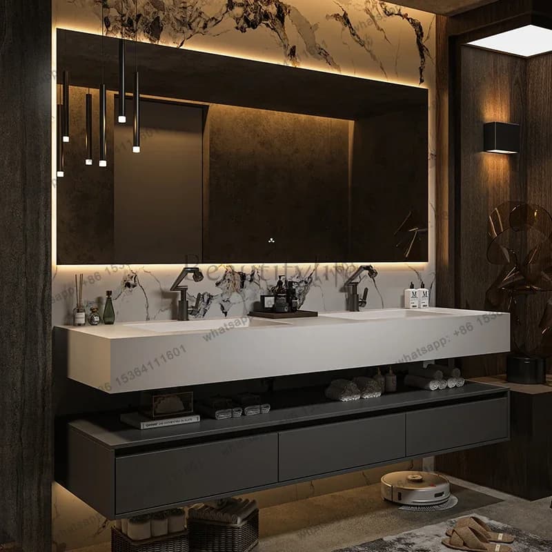 ljy Mirror Storage Bathroom Cabinet Perfume Toilet Sink Drawers Partitions Bathroom Cabinet Corner Makeup Gabinete Home Furnitur