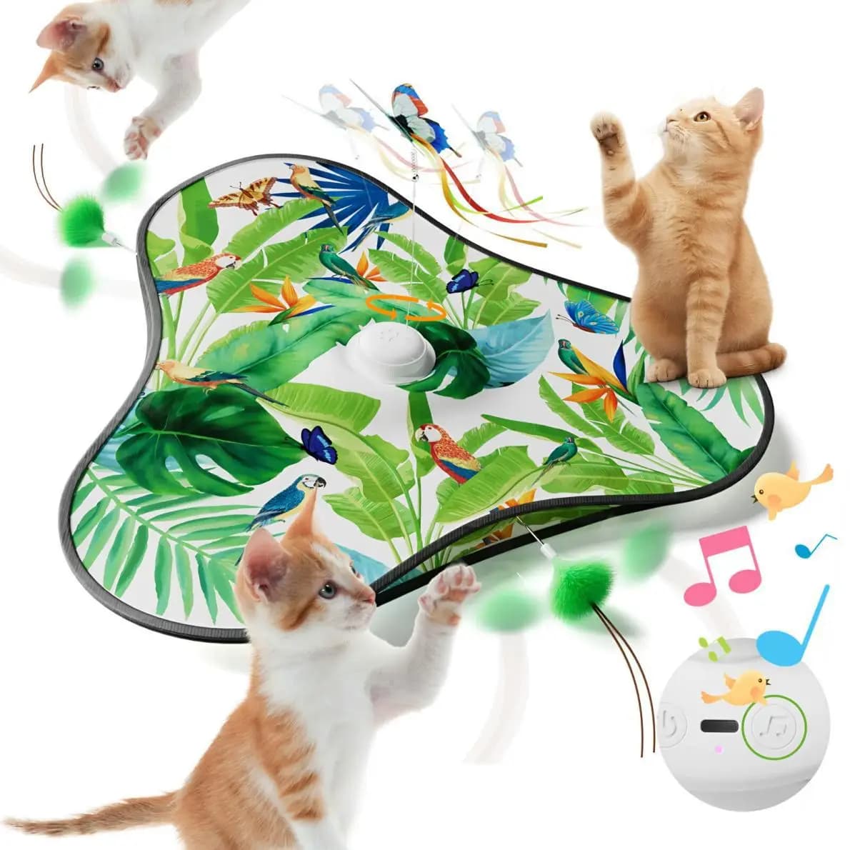 Interactive toys for cats Toy for cats hideout with hidden feathers in motion activated for birds Cats with hidden feathers in motion