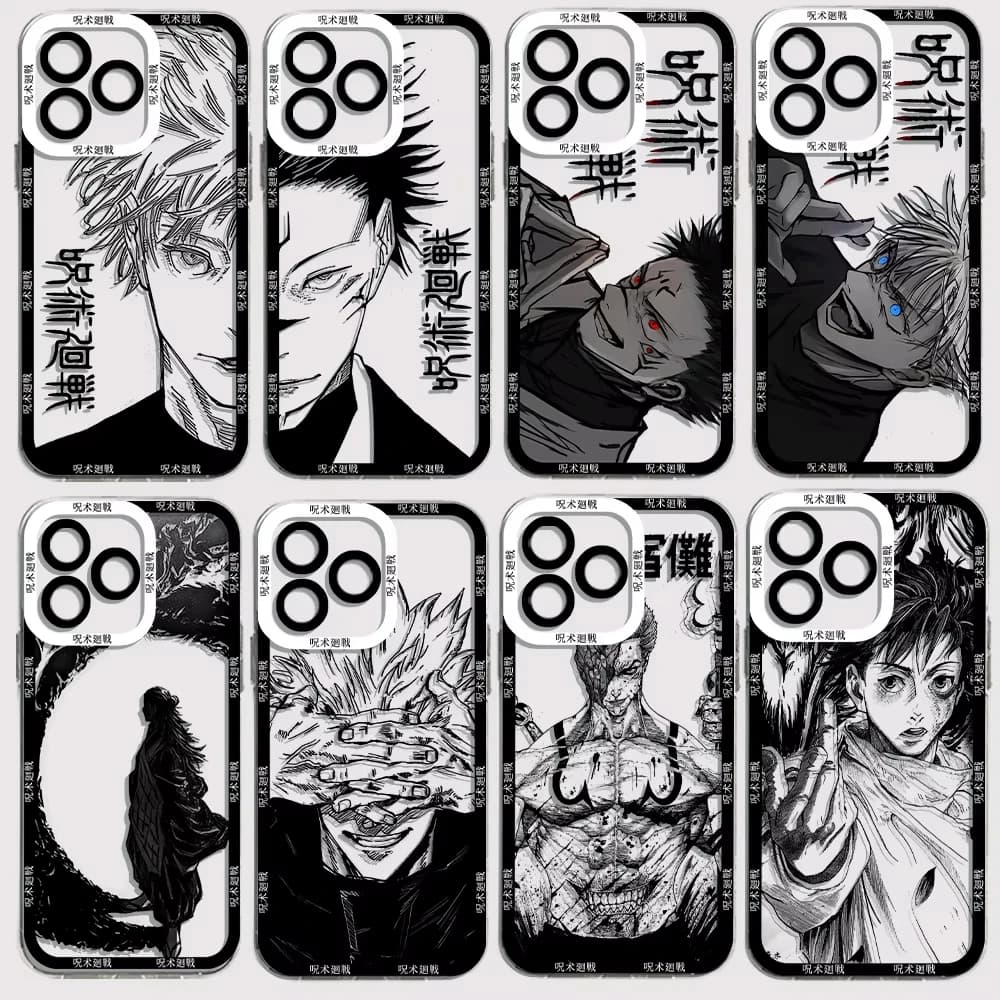 Phone Case For Samsung S26 S25 S24 S23 S22 S21 S20 FE Note20 Plus Ultra Lite Edge 5G Anime Jujutsu Kaisen Clear Soft TPU Cover