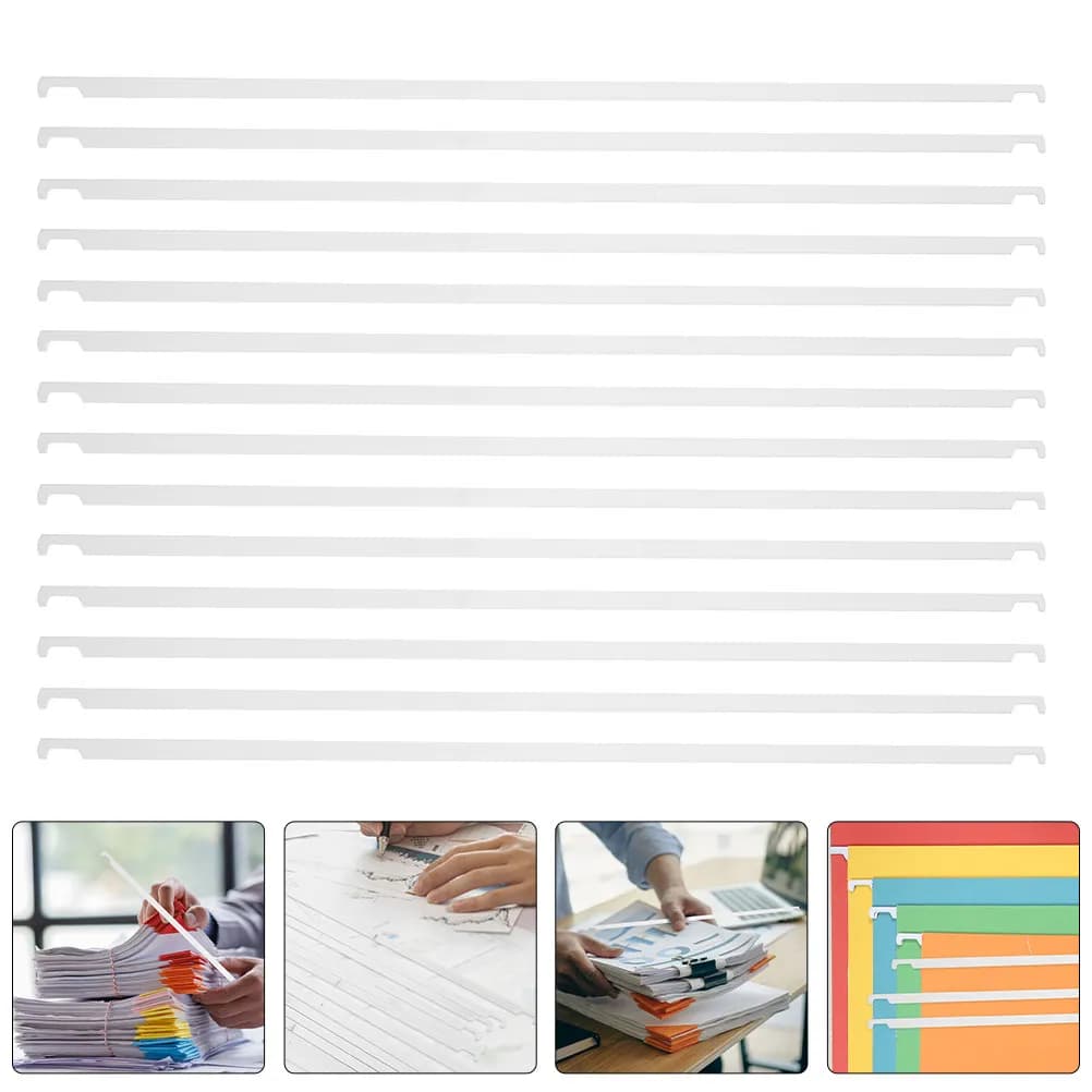 20 Pezzi Barre Metalliche Professionali per Appendere Documenti, Organizzatore Salvaspazio per Cartelle da Parete, per Ufficio, Scuola e Casa