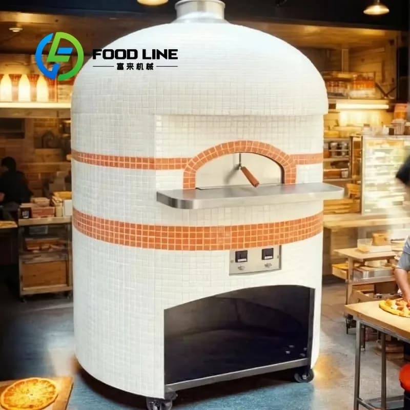 Forno Elettrico per Pizza da Esterno Italiano, Horno De Pizza a Legna per Ristoranti Commerciali, in Ceramica e Pietra