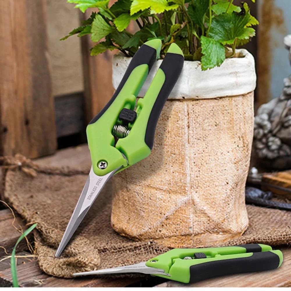 Straight Head Pruning Shears Non-slip HandleStainless Steel Outils Manuels Household Bonsai Garden Scissors Pruing Shea