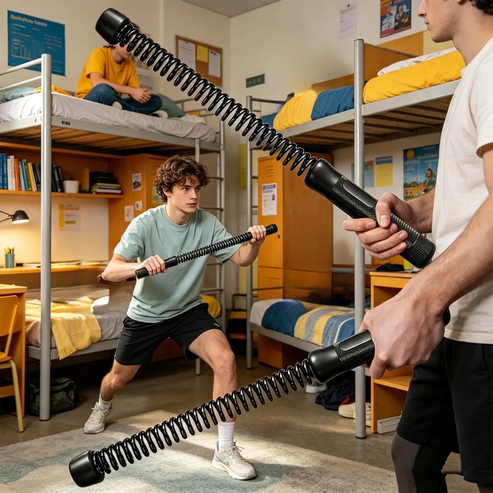 Corda da allenamento Battle Ropes per palestra domestica, resistente, senza fili, con pesi, per allenamento di forza, per uomini e donne, corda per saltare per appassionati di fitness