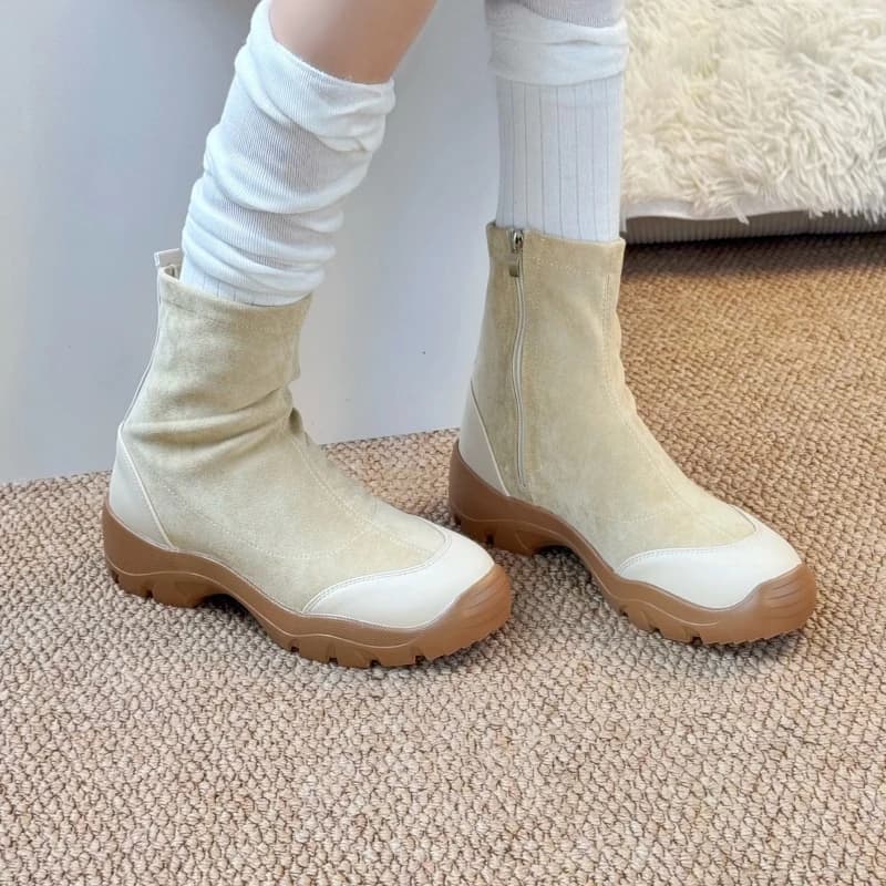 Donne Appartamenti Stivaletti Scarpe Sportive di Moda Zip Stivaletti Corti 2026 Tendenza Primavera Sneaker Chelsea Stivali Scarpe Da Corsa Mujer Botas