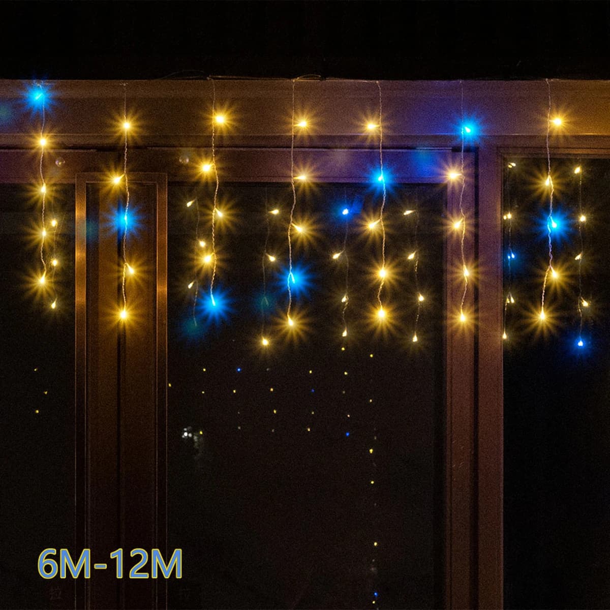 6m-12m LED Lucine per ghiaccioli Luci per esterni Ghirlanda di Natale per la decorazione del giardino del patio di nozze della festa di Capodanno