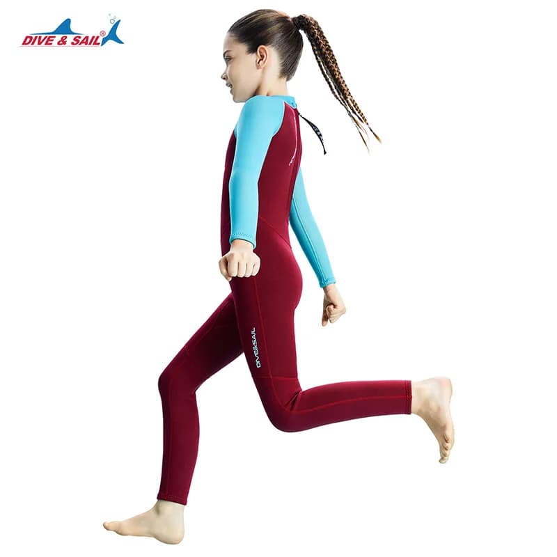 Children's Mute 2.5 mm premium neoprene overall UV UPF50+ back zip for surfing, swimming, snorkeling, diving, kayaking