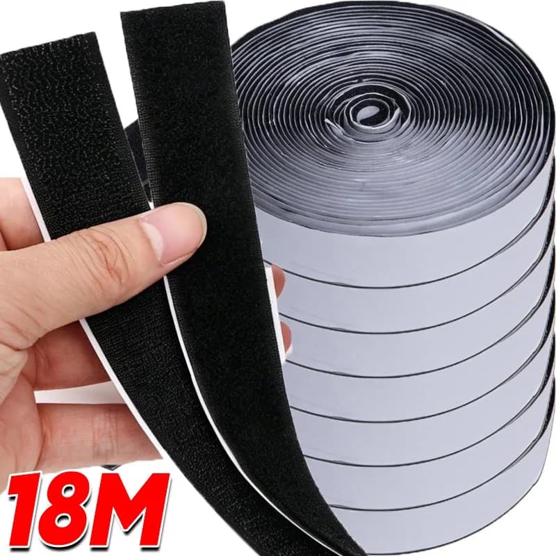 Nastro Adesivo a Strappo 9/18M, Resistente e Spesso in Nylon, per Fai-da-Te, Artigianato, Cucito e Uso Domestico