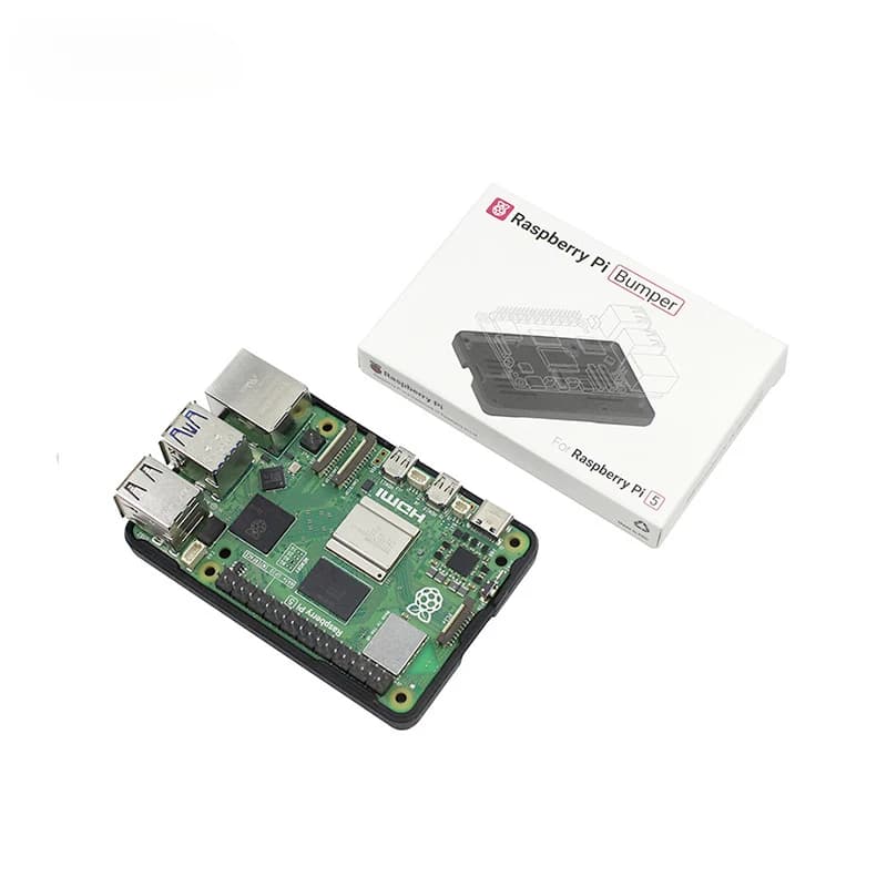 Raspberry Pi 5 Silicone Bumper Protective Base Case Enclosure