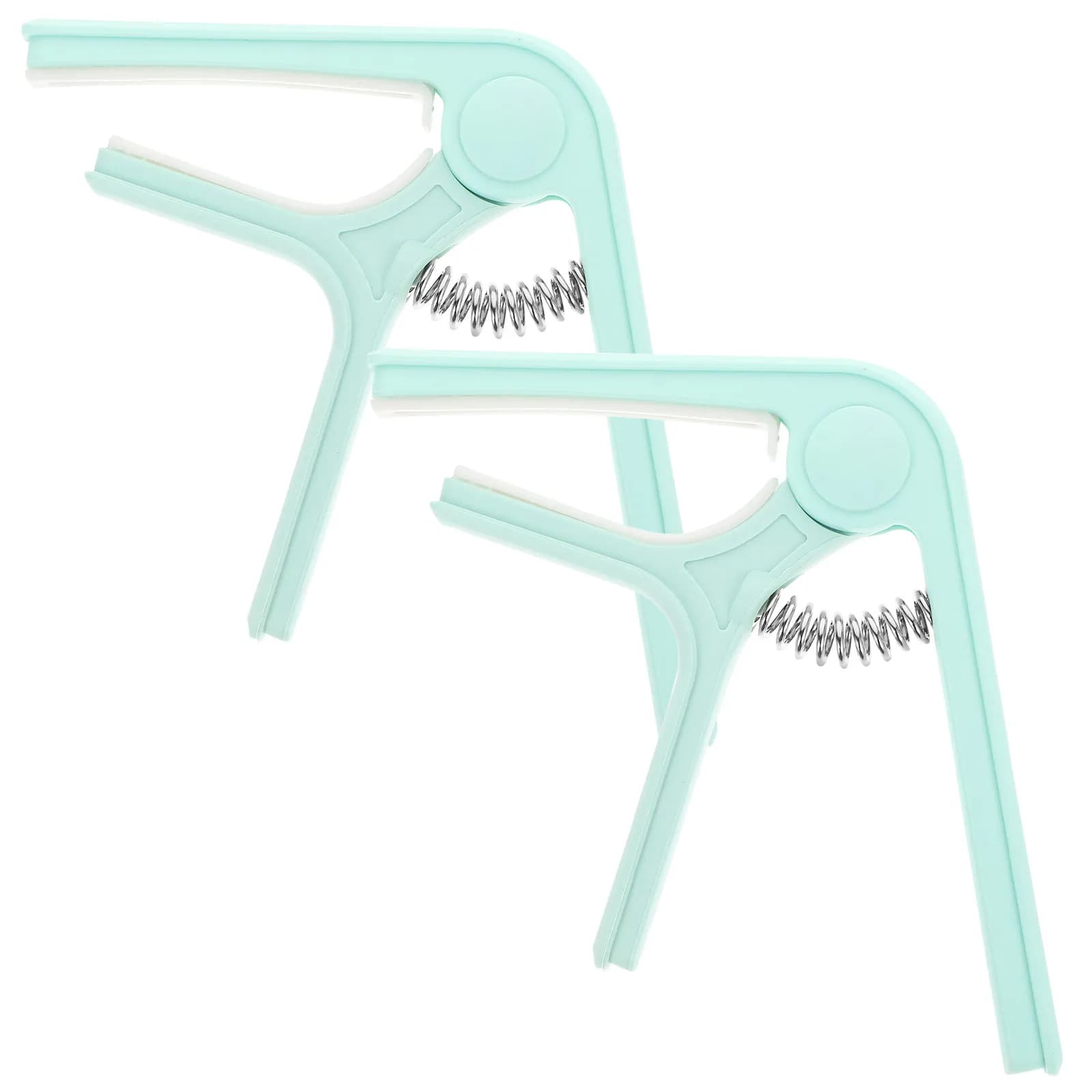 2 Pezzi Capotasto per Chitarra Acustica in Plastica Robusta con Molla, Clip per Ukulele Folk, Accessorio per Accordatura, Capotasto per Chitarra, Accordatore per Ukulele