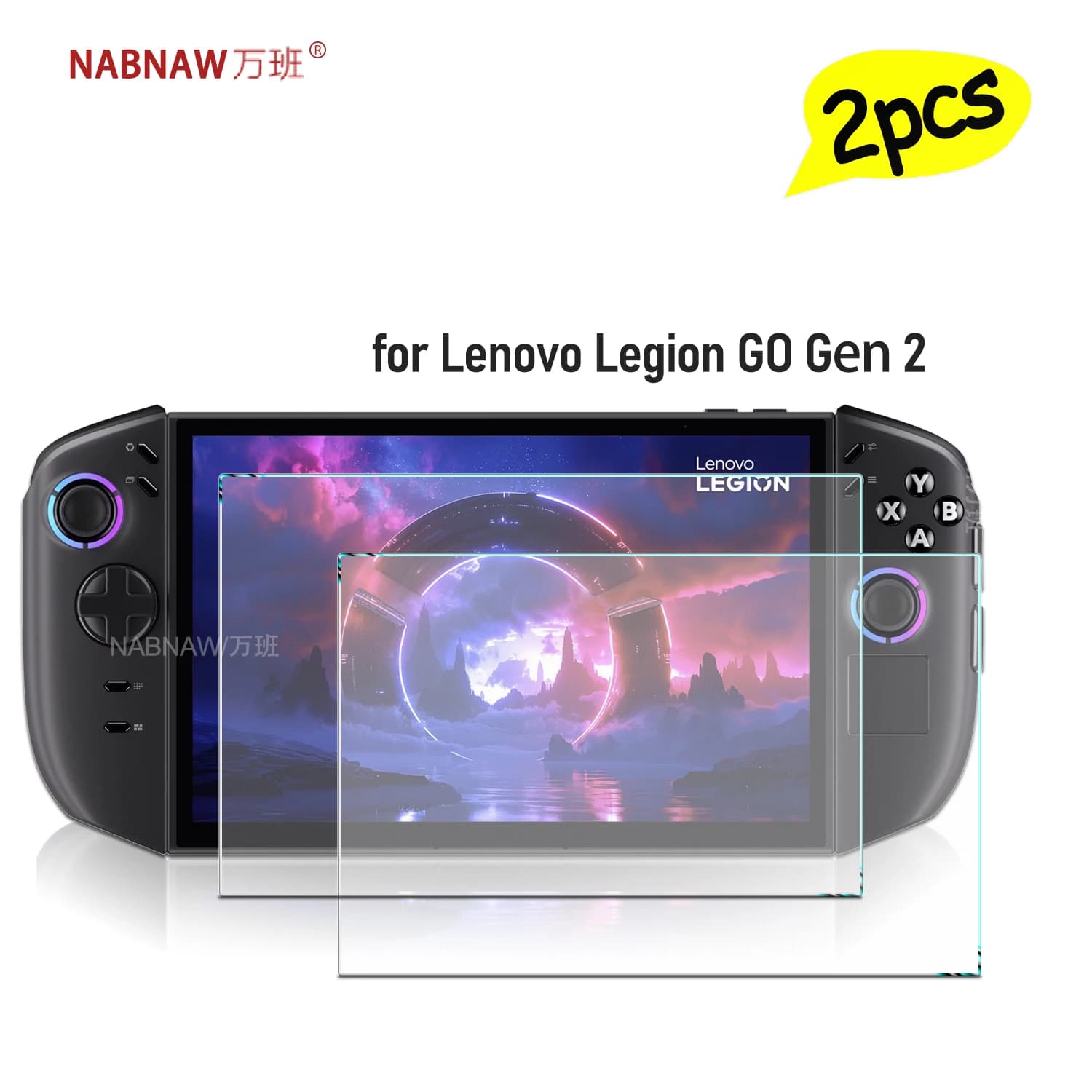 2 pezzi protezione schermo per Lenovo Legion Go Gen 2 durezza pellicola in vetro temperato protezione antigraffio console di gioco Full HD Go2