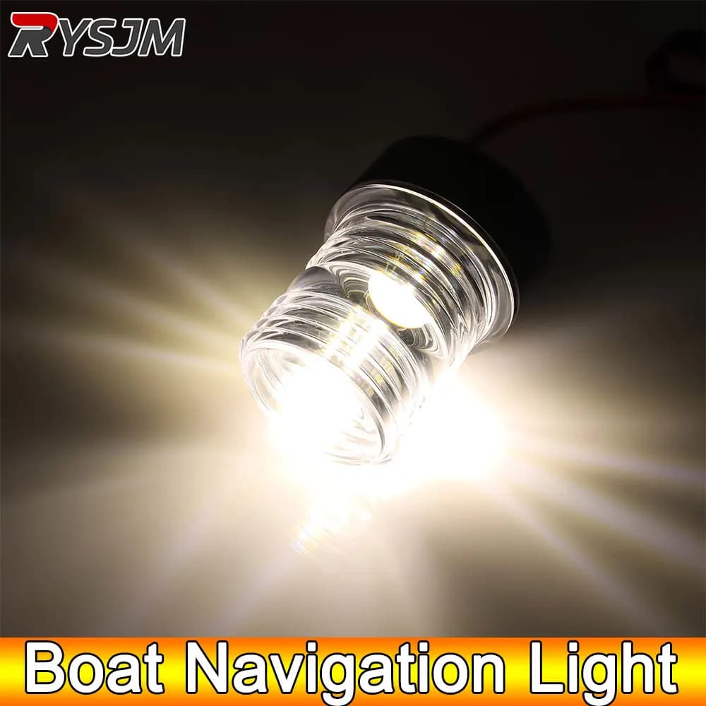 Indicatore di segnale di navigazione AD luce di ancoraggio a LED bianca 12V luci di navigazione a LED per barche luce ambientale Singnal per navi da Yacht