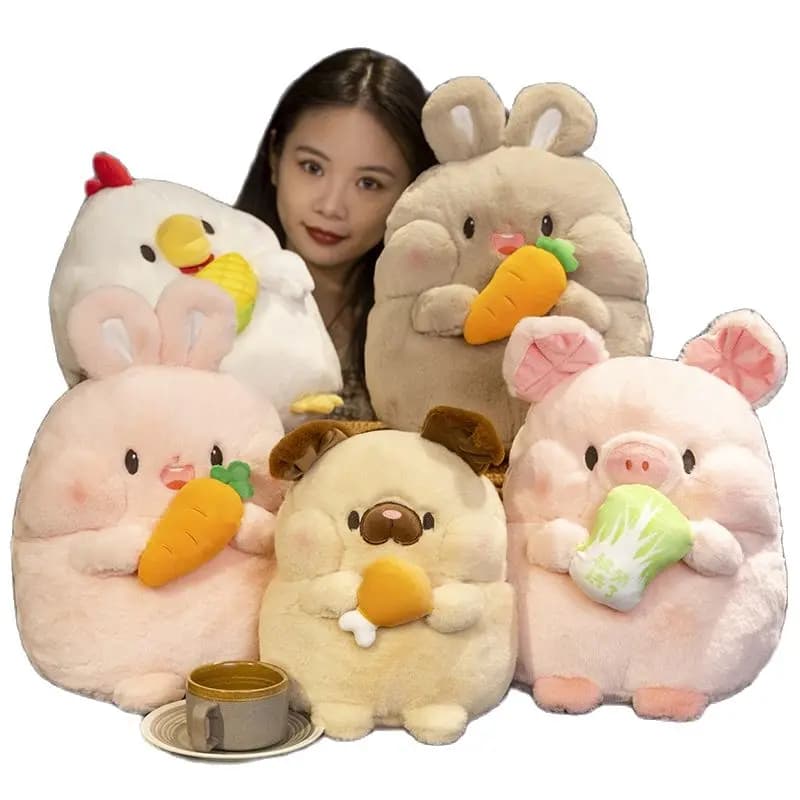 Kawaii 30/40cmFat Chicken Cartoon Animal Pillow Plush Toys Home Decor Stuffed Soft for Children Girls Birthday Christmas Gifts