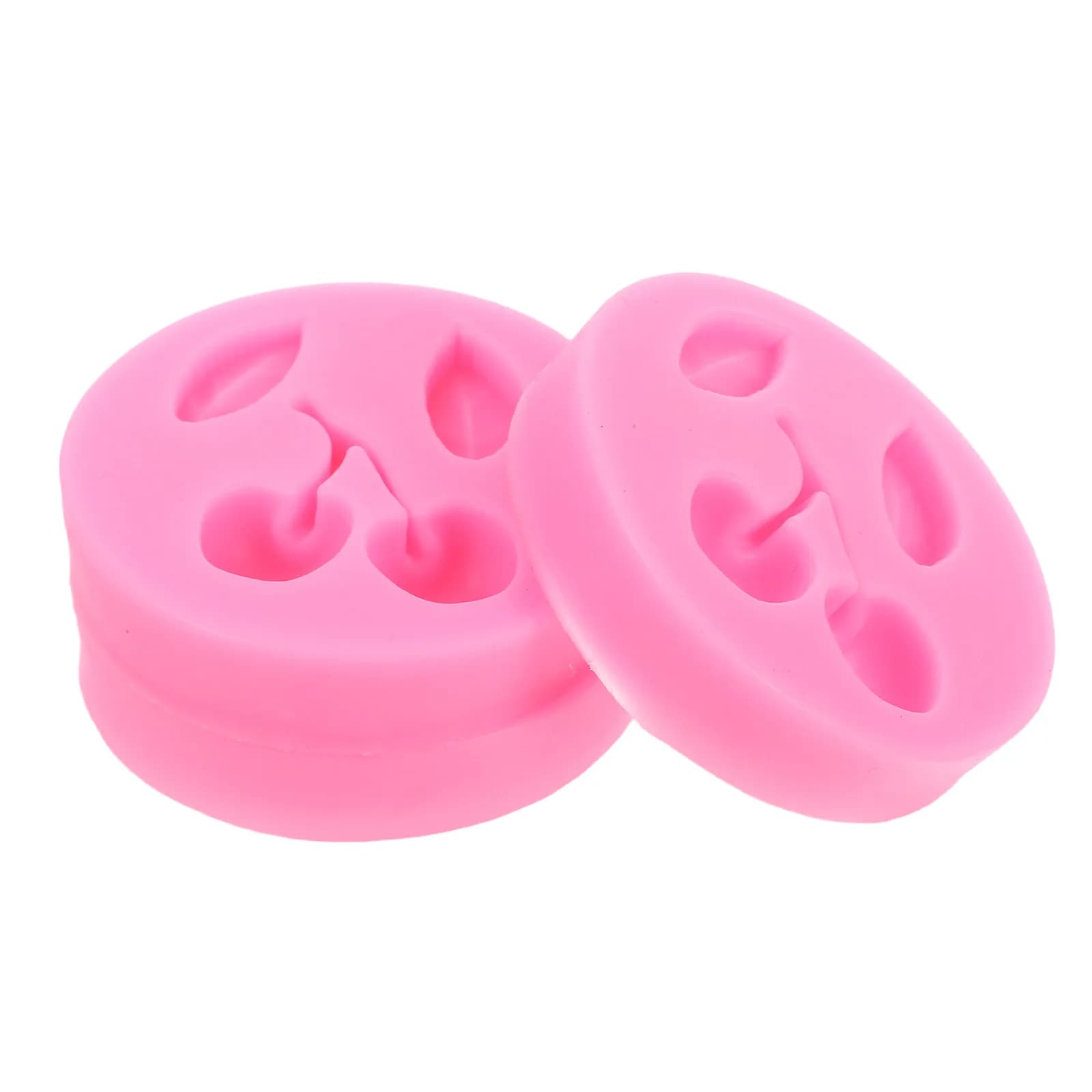 Set di 3 Stampi in Silicone a Forma di Ciliegia e Foglie per Decorazione Torte, Cioccolato, Caramelle, Pasta Polimerica