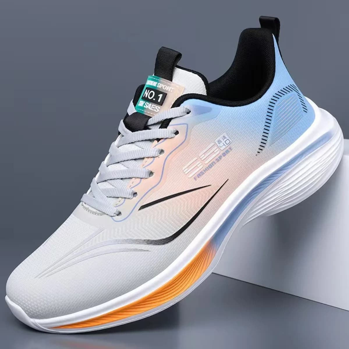 New Men Breathable Mesh Running Shoes Lightweight Casual Sneakers Non-Slip Soft Sole Walking Sports Shoes