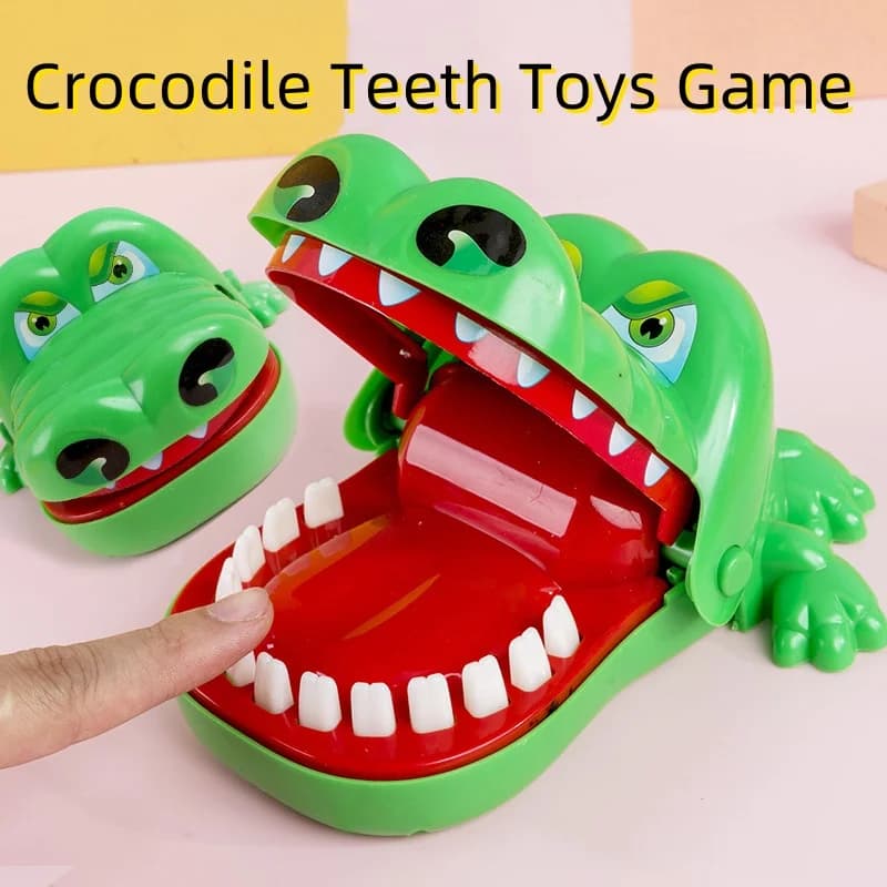 Denti di coccodrillo Giocattoli Gioco per bambini Coccodrillo che mordono il dito Dentista Gioco Novità Gioco fortunato per bambini Trucco Giocattolo di decompressione