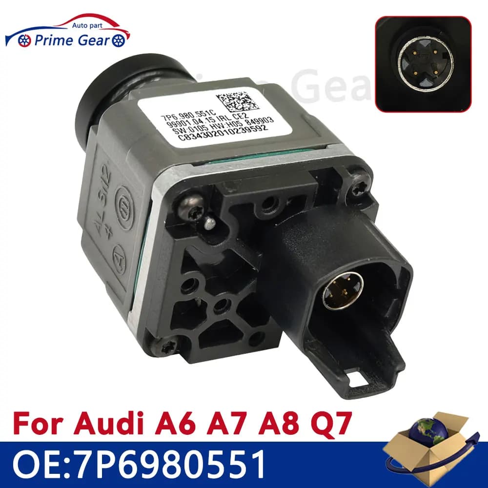 Telecamera Posteriore 7P6 980 551 C 7P6980551C per Assistenza al Parcheggio e Retromarcia per Audi A6 C7 Q7 A8 A7 Touareg 11-18