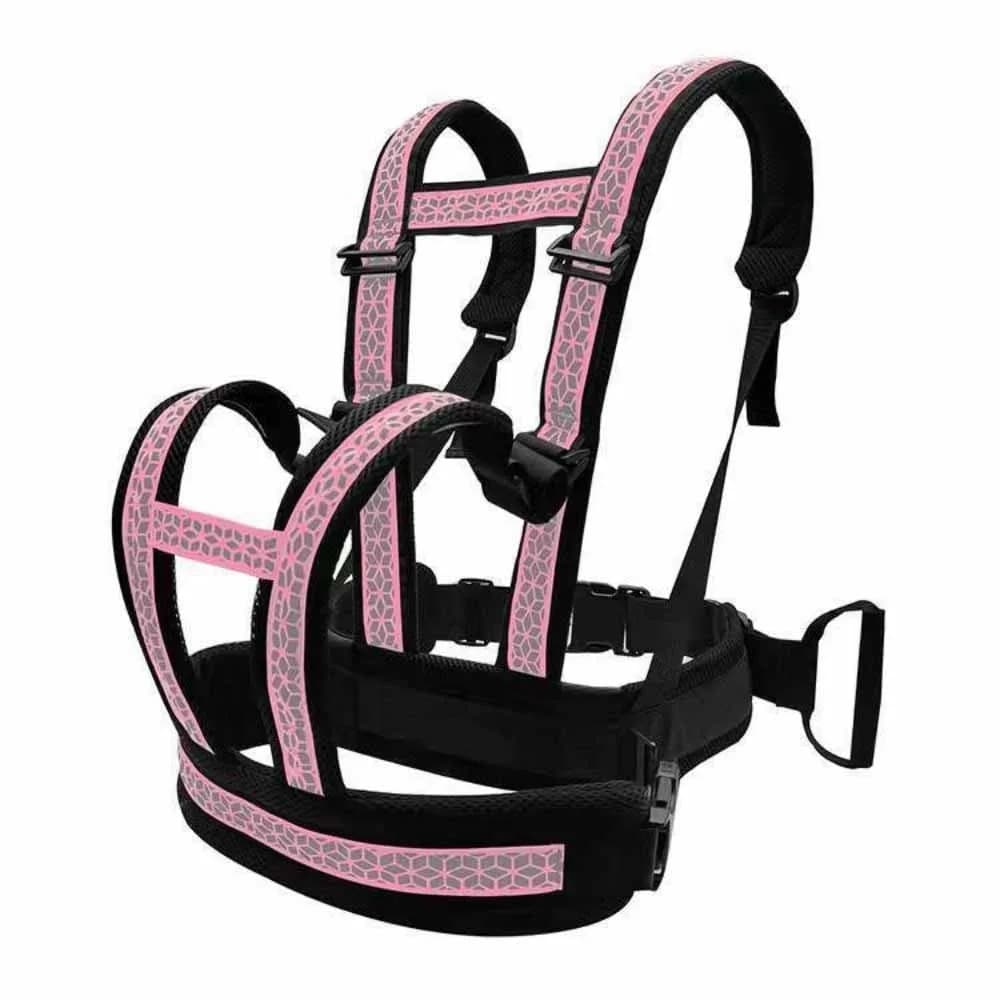 Cintura di sicurezza per moto per bambini traspirante Due maniglie Cinghia riflettente Imbracatura di sicurezza per bambini Antiscivolo Anti smarrimento