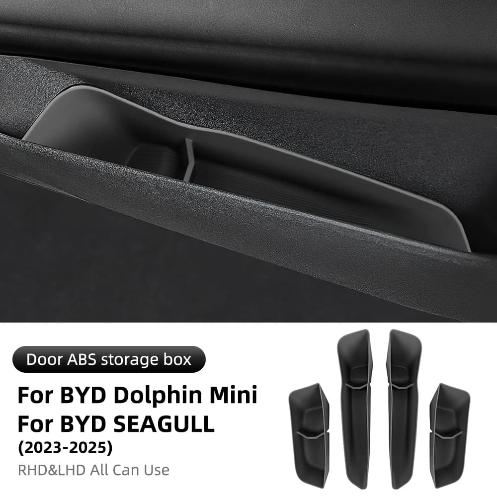 Scatola portaoggetti per portiera auto adatta per BYD Dolphin Mini Seagull 2023 2024 2025 Scatola portaoggetti per fessura portiera Accessori interni per la spazzatura