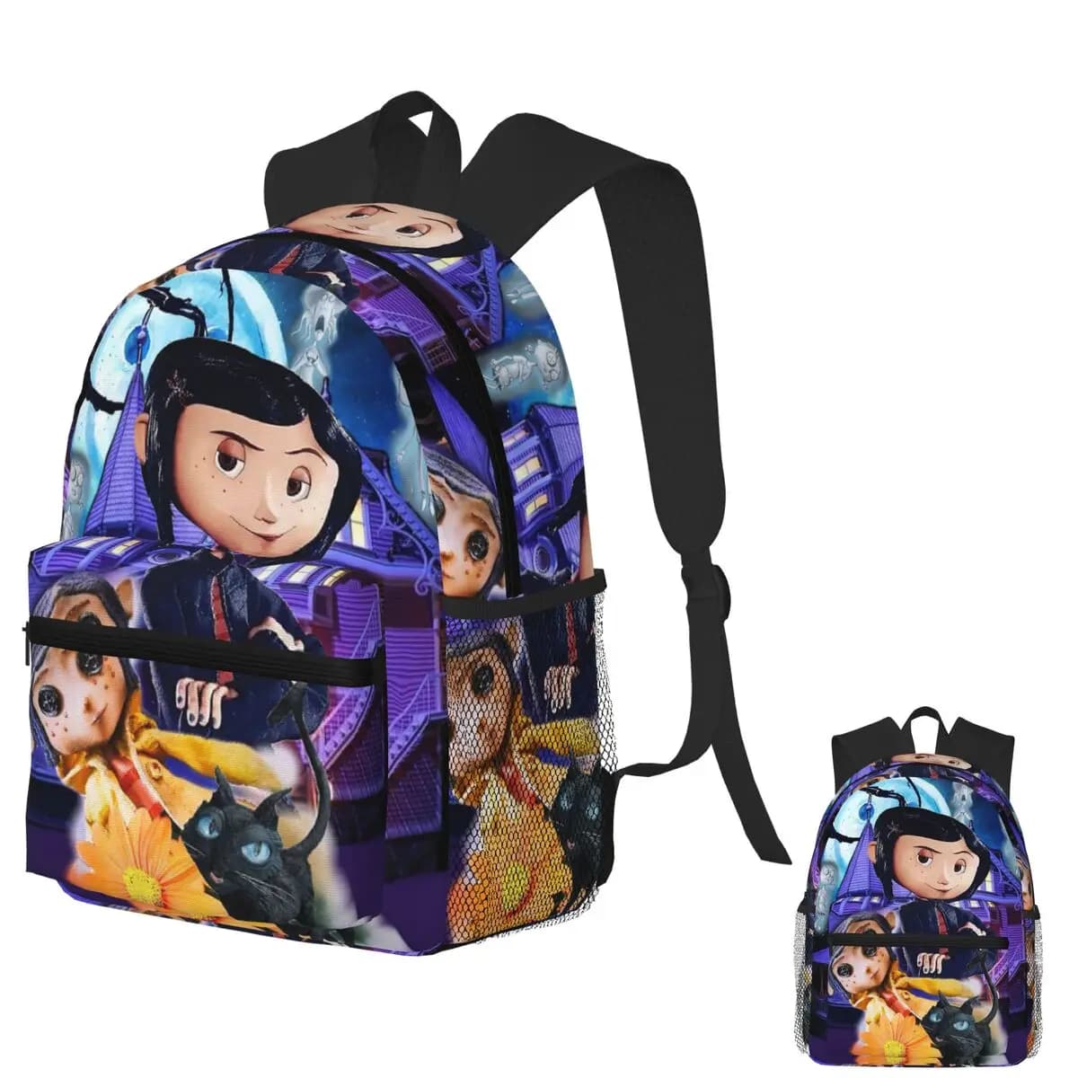 Kopie Von Coraline Cat Doll Student Backpack School Bag Hiking Travel Daypack for Boys Girls Fashion Bookbag Shoulder Bags