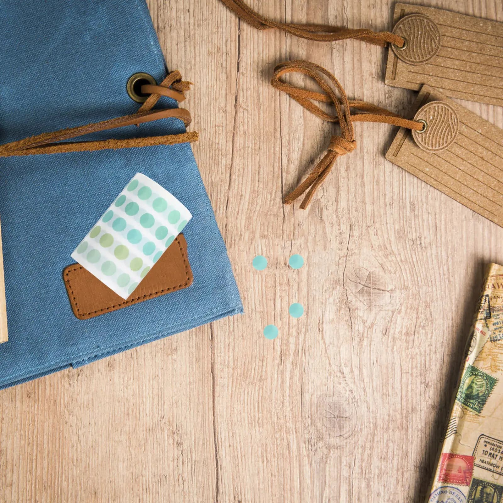 3 Rotoli di Adesivi Washi a Pois Rotondi, Adesivi a Pois Solidi per Agende, Quaderni, Scrapbooking e Forniture Artigianali