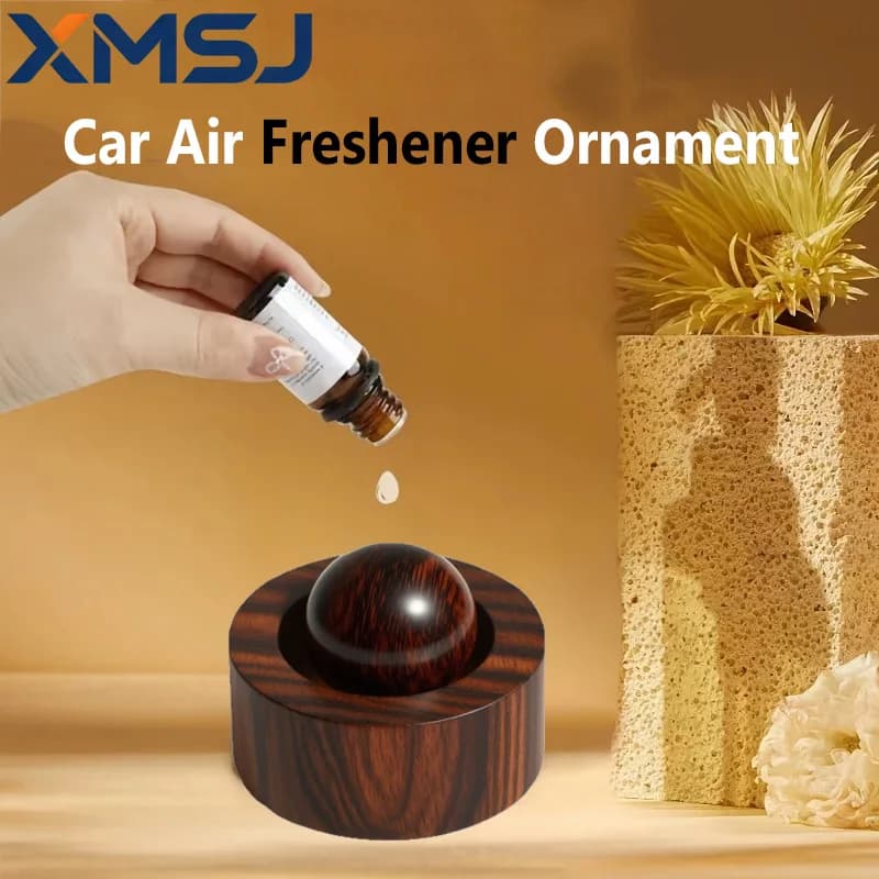 Diffusore di Oli Essenziali per Auto XMSJ in Legno, Mini Diffusore di Fragranze Naturali Adatto per Camera da Letto, Soggiorno, Bagno, Casa