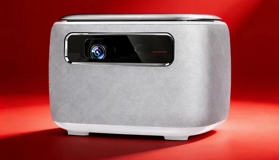 Proiettore DLP Portatile V8 Pro 1080P 3D, Mini Proiettore Video WiFi Portatile 1080P per Home Theater con Batteria