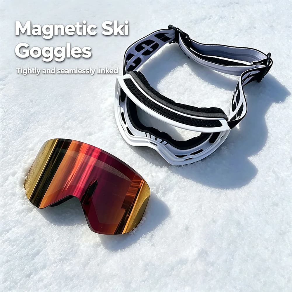 Snowboard Ski Goggles for Men Women UV400 Protection Anti-Fog Ski Glasses Ski Mask Big Face Snow Glasses Skiing Eyewear