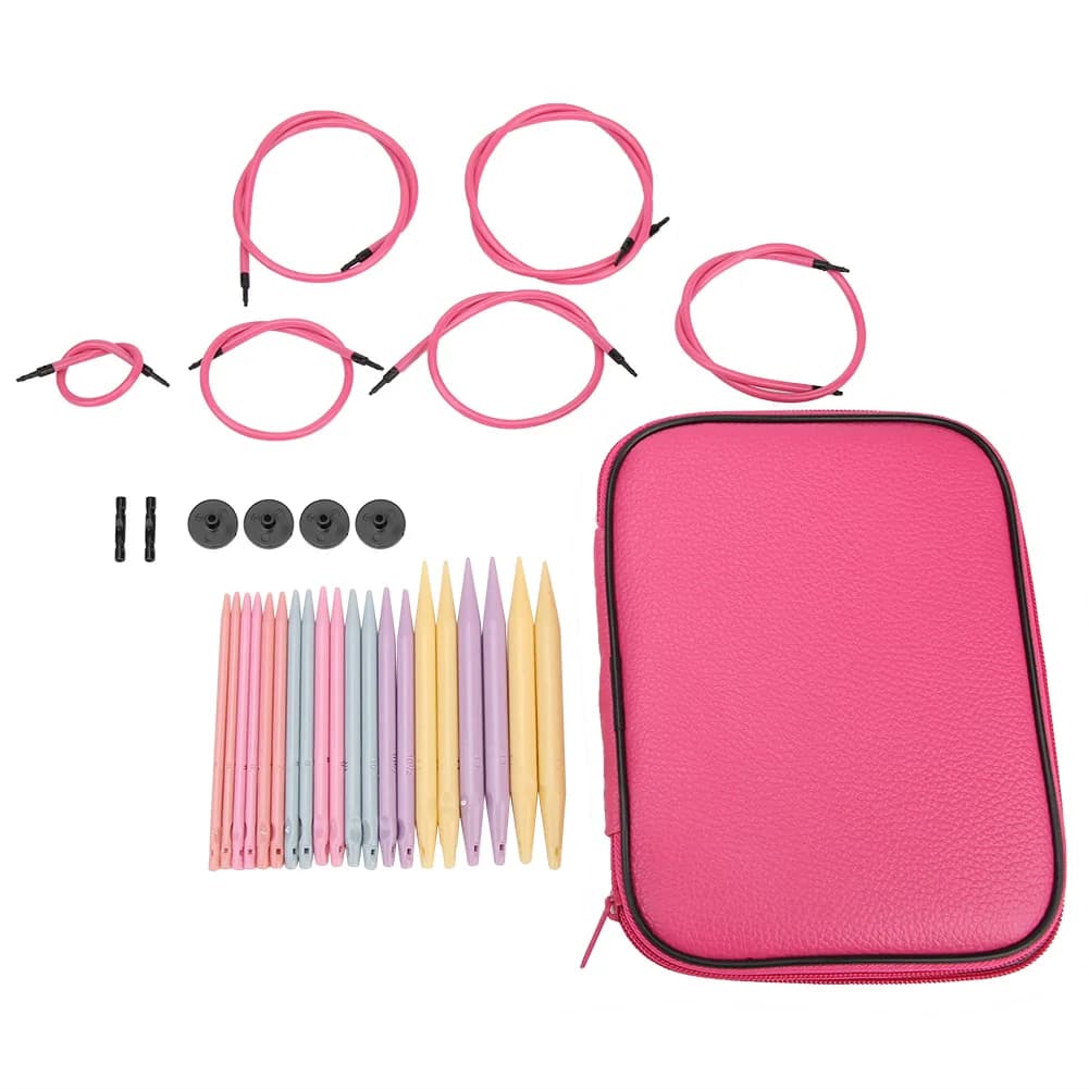 10 paia di plastica ABS cambio testa circolare ago per maglieria set di anelli strumenti tessuti fai da te maglioni sciarpa accessorio per la casa