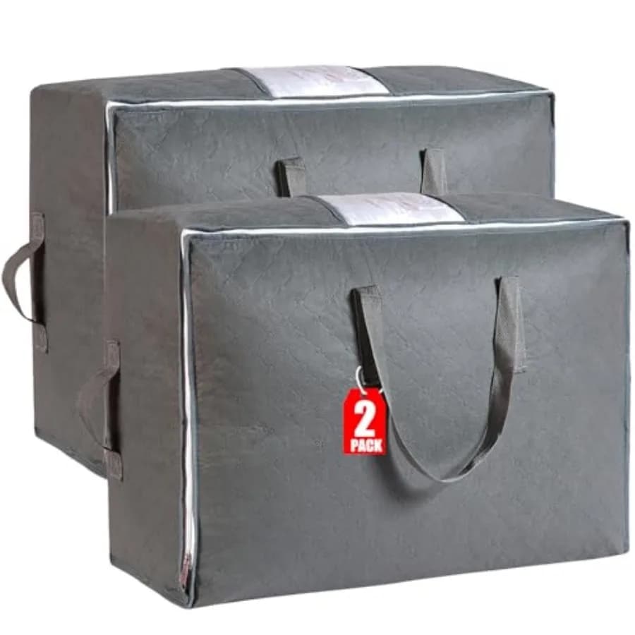 Sacchi portaoggetti extra large da 105L per coperte, piumoni king size, biancheria da letto, vestiti, cuscini, lenzuola - Organizzatori e contenitori per armadi