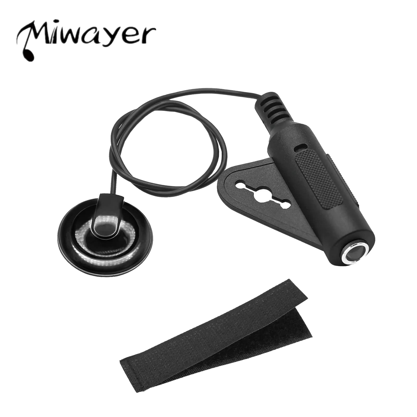Pickup piezoelettrico Miwayer per chitarra acustica Ukulele - Trasduttore con montaggio adesivo con jack da 1/4".