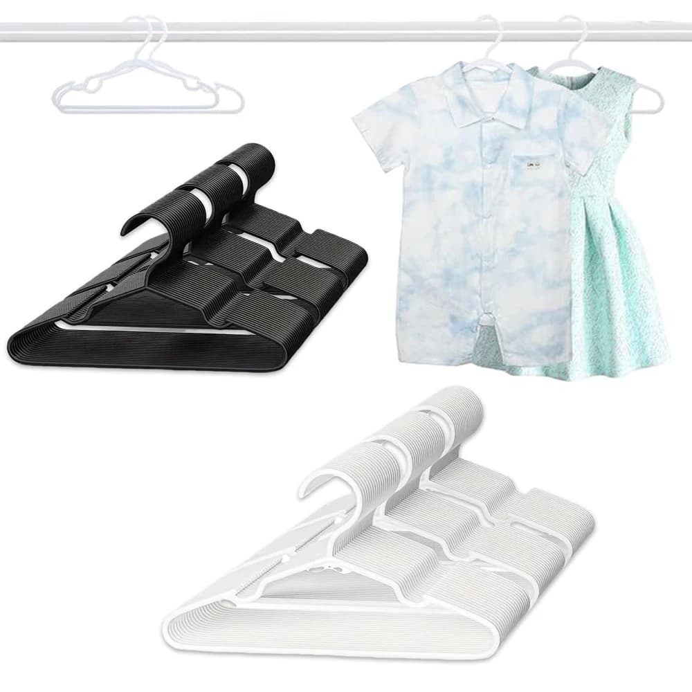10/20 non-slip hangers for babies and children, durable plastic baby hangers for wardrobe, pants, coats, skirts