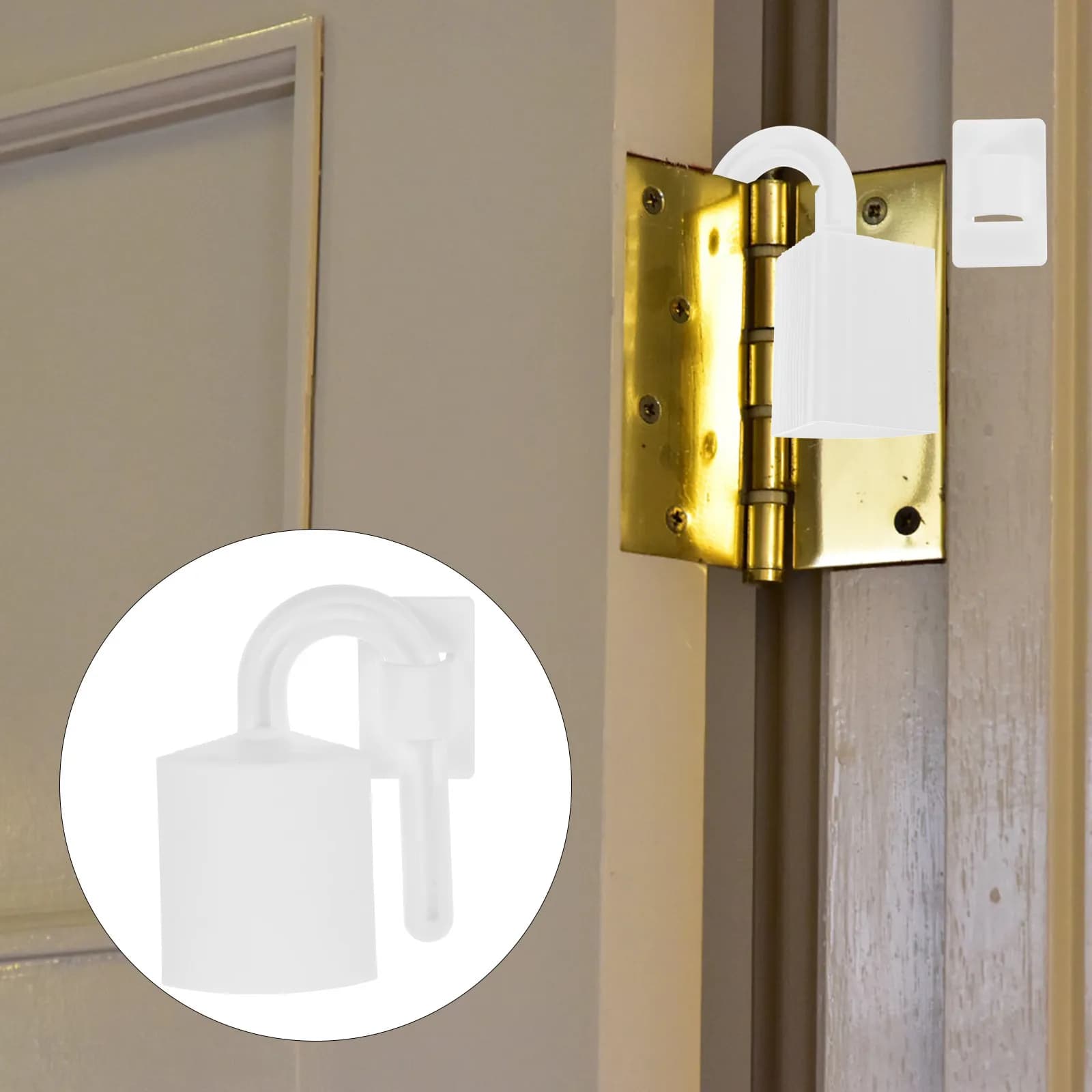 2 Pezzi Fermaporta di Sicurezza Anti-Clip, Protezione per Bambini, Antiscivolo, Morsetto Senza Cuciture, Previene il Blocco Accidentale, Bianco