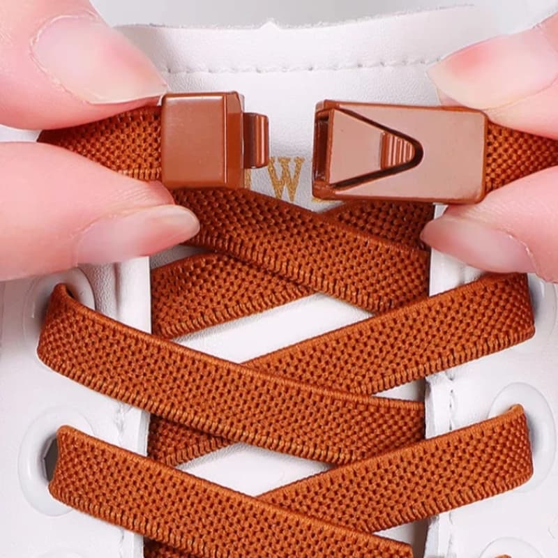 1 paio 2025 No Tie Shoe Lace Press Lock Inserto Lacci fissi senza lacci Lacci elastici Sneaker Kid Adulto Lacci piatti Scarpe