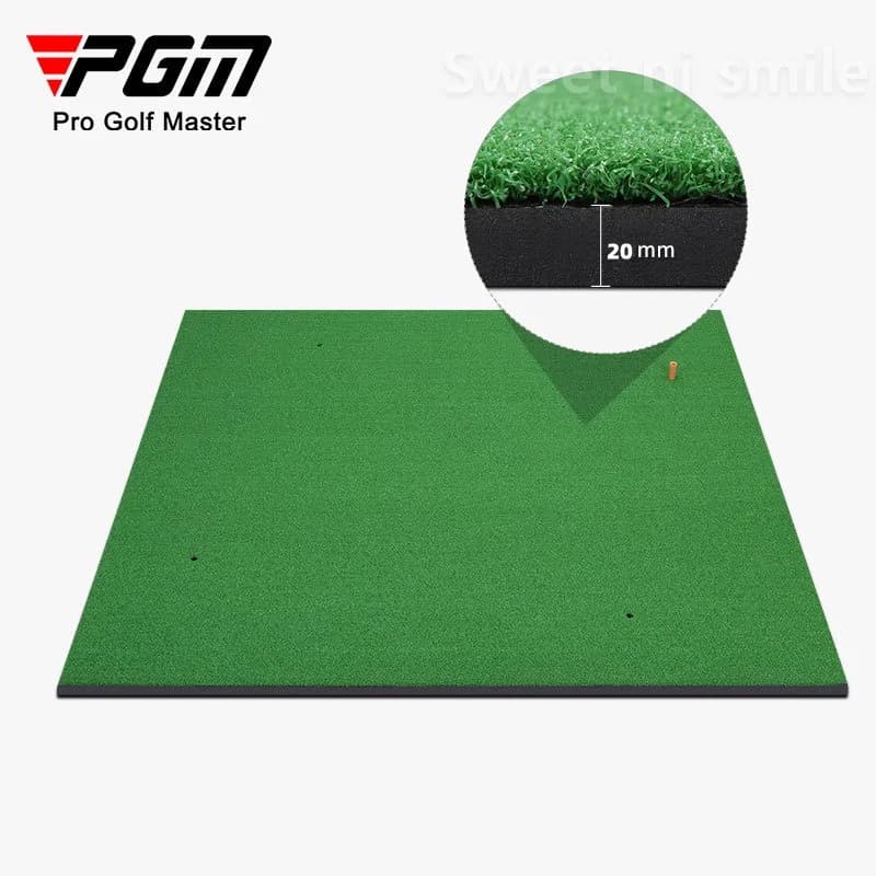 Tappetino per erba per pratica di golf PGM 1 * 1 m di spessore 2 cm Tappetino per colpire allenamento per interni ed esterni Tappetino da golf per cortile con accessorio per aiuti a T