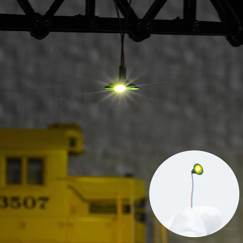 Lampada da parete in miniatura da 5 pezzi modello 3V luci a led per layout del treno ferroviario HO OO/decorazione della casa delle bambole/diorama/kit micro paesaggio