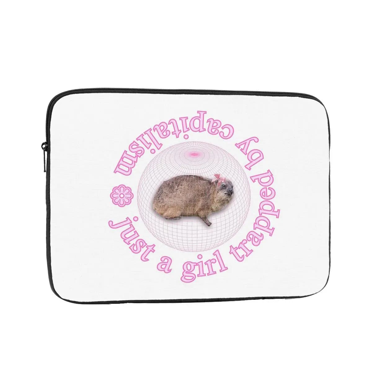 Rock Hyrax Just A Girl Trapped By Capitalism Coquette Custodia protettiva per laptop Borsa per notebook Custodia antiurto per tablet