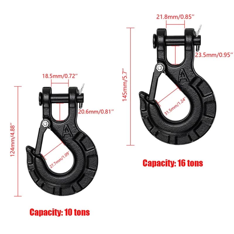 Winch Hook RV Trailer Hook Outdoor Tools For Automobiles Car Traction Hook 3/8" 5/16" Winch Rope Hook Boat Part Marine