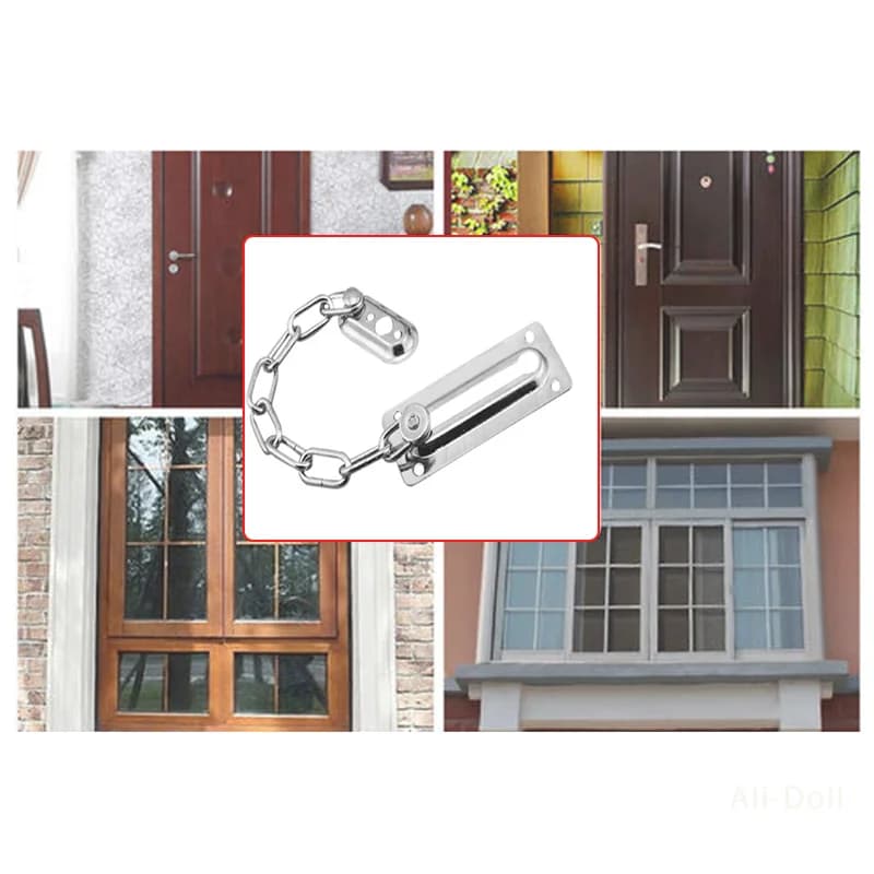 Serratura a catena per porta antifurto in acciaio inossidabile - Limitatore ad alta sicurezza per hotel e case
