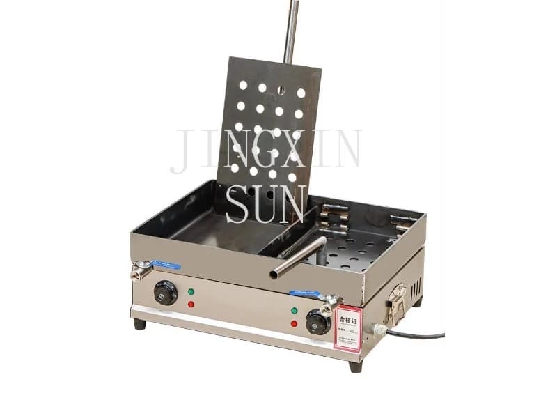 Commercial electric heating iron plate chicken rack furnace frying pan all-in-one machine iron plate duck store