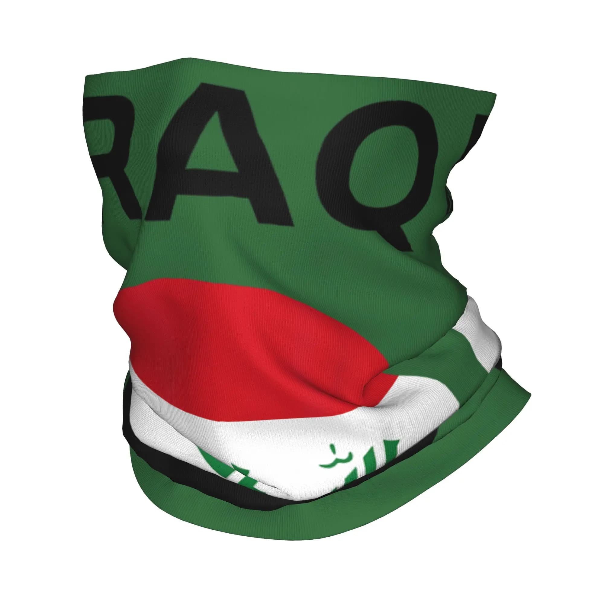 Accessori Bandana con Bandiera dell'Iraq, Copricollo, Maschera, Sciarpa Estiva, Maschera Facciale Unisex Antivento per Escursionismo