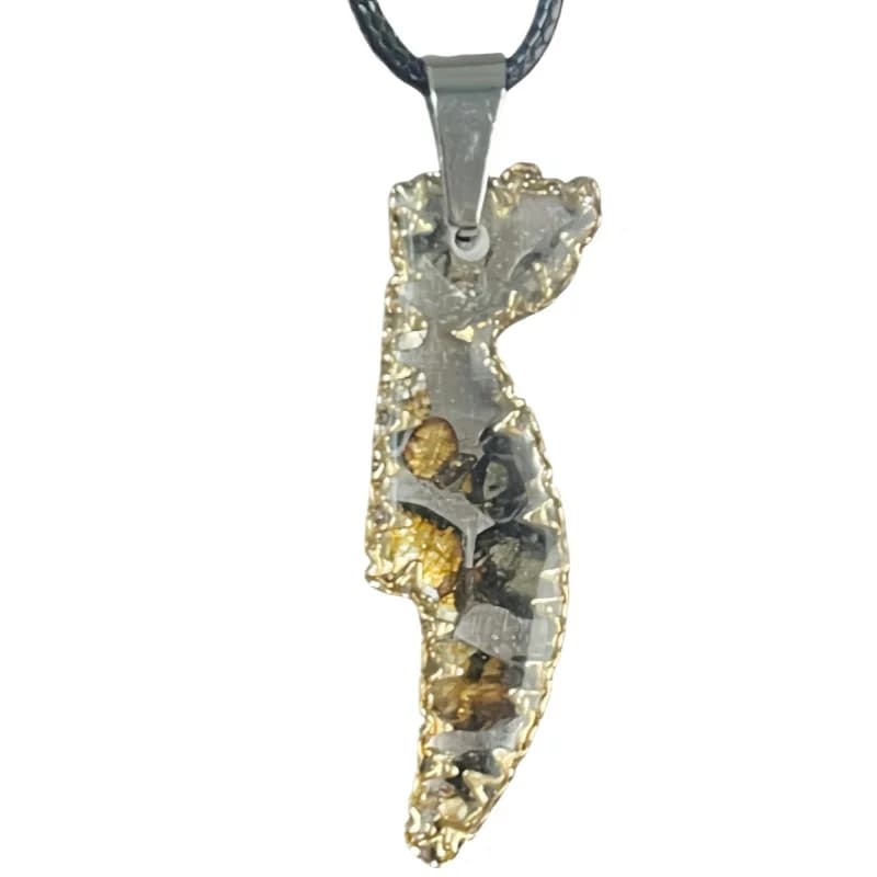 2.8g Seymchan Olive Meteorite manual Pendant Olive Meteorite Natural Olive Meteorite Necklace Pendant Specimen Collection- LB147