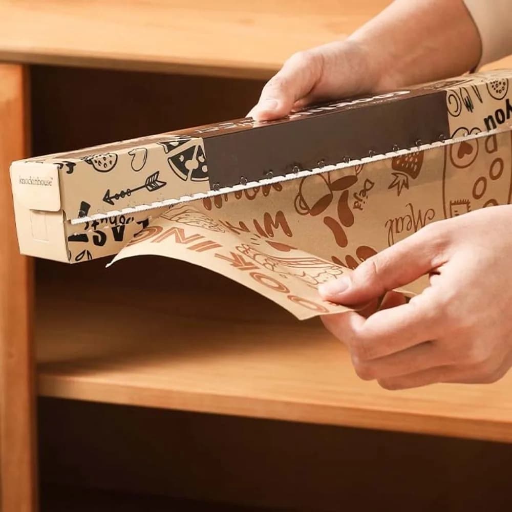 Carta da Forno Resistente alle Alte Temperature, Antiaderente, Carta per Alimenti Stampata 8M, Carta per Avvolgere Sandwich, per Friggitrice ad Aria
