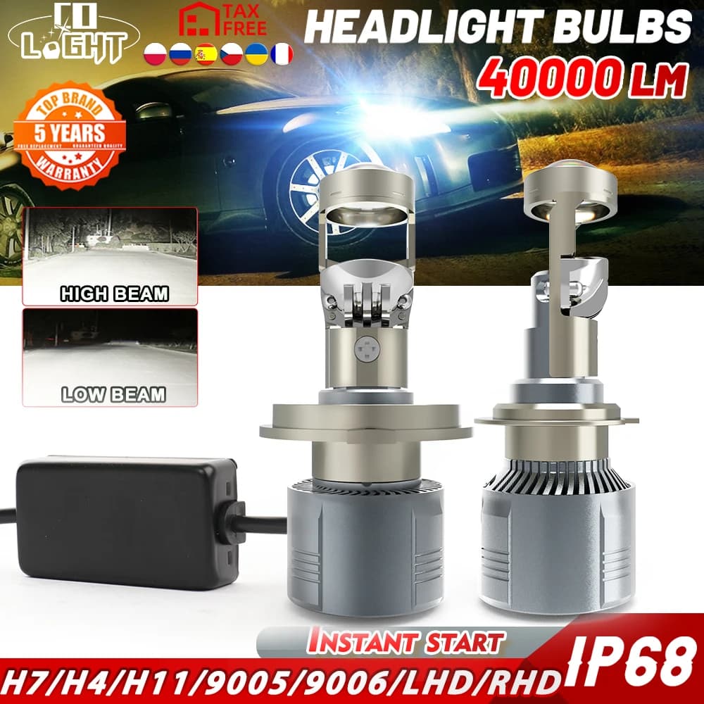 CO LIGHT Canbus H4 lampadine per fari a LED High Low Beam Super Mini obiettivo per proiettore 40000LM per Kit di conversione moto per auto RHD LHD