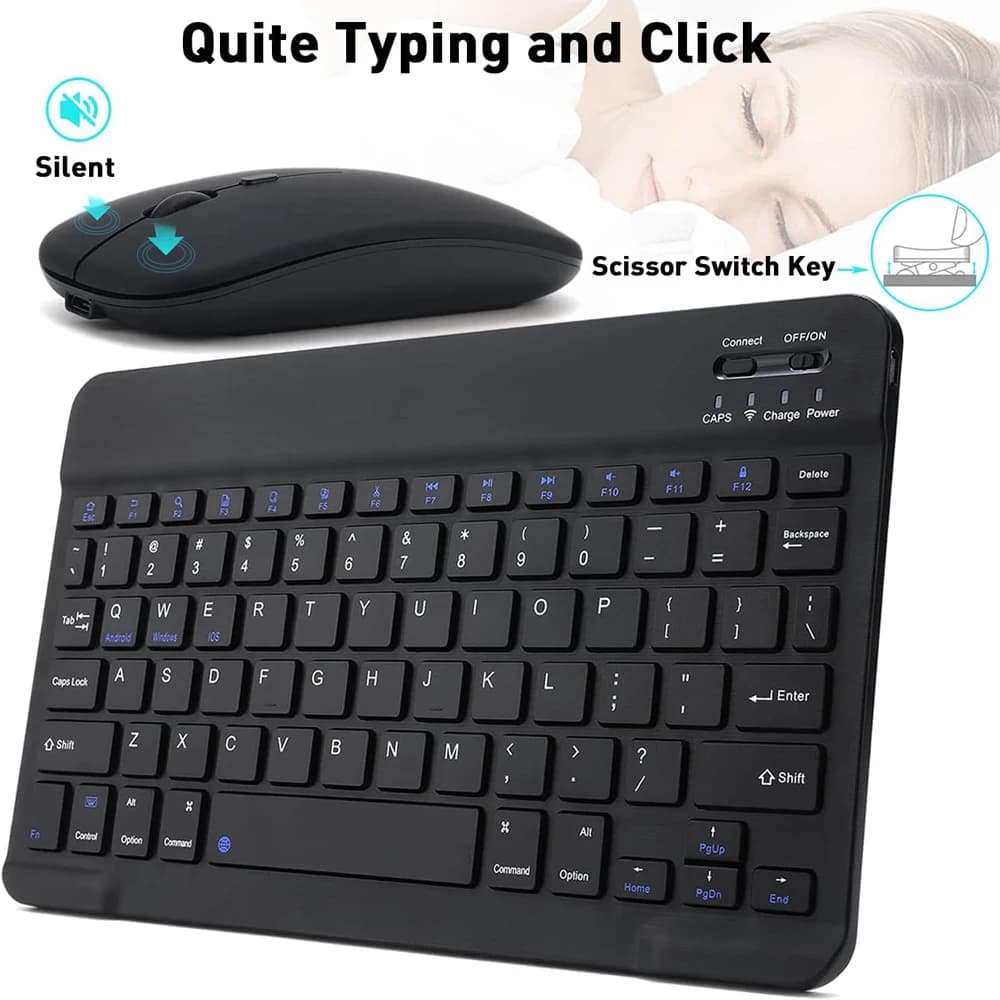 10 lnch Wireless Bluetooth Mini Keyboard For ios Phone Tablet Portable Bluetooth Keyboard and Mouse