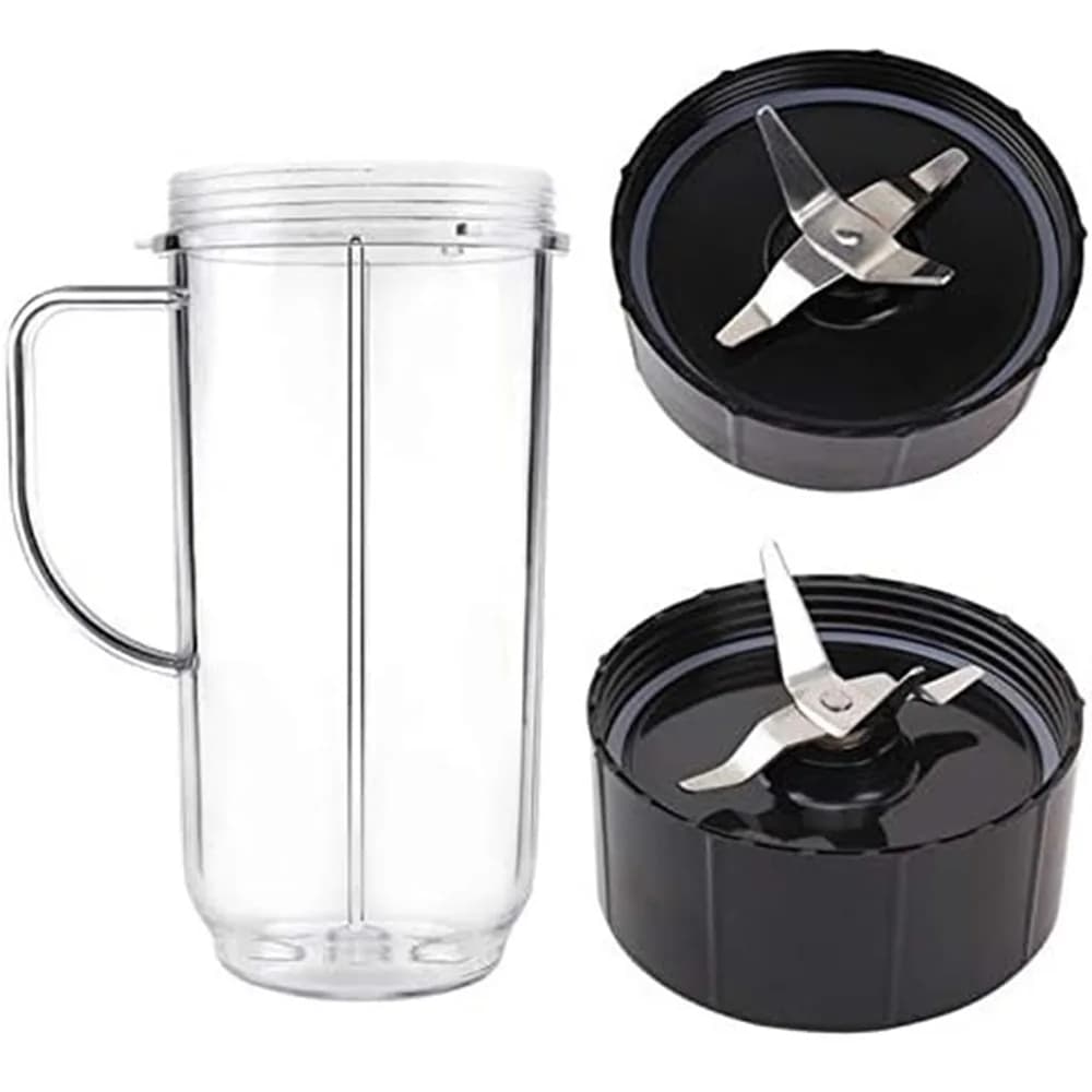 2 lame incrociate con tazza di ricambio da 22 once per Magic Bullet MB1001 da 250 W