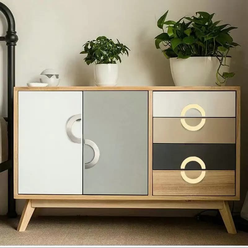 Manopola semicircolare minimalista moderna europea Maniglia per mobili con pomello per porta delle scarpe per cassetti in lega di zinco