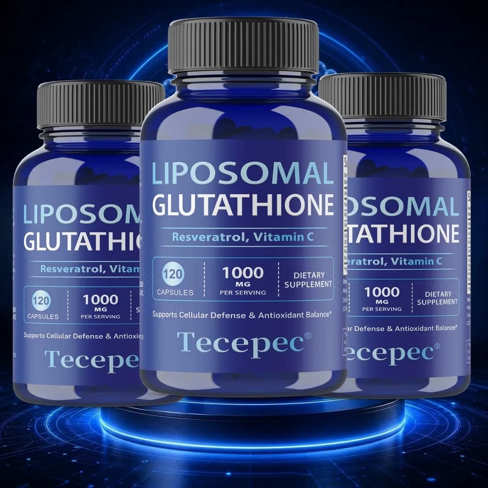 Liposomal Glutathione Supplement with Vitamin C, Resveratrol, Master Antioxidants for Detox, Brain, Immune System, 120 Softgels