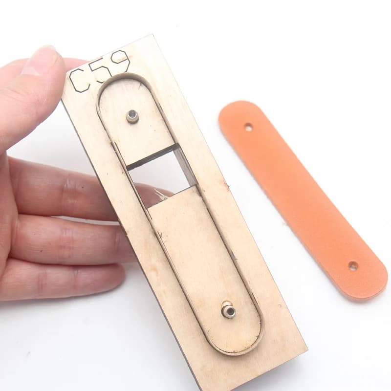 1 pz modello artigianale in pelle taglierina linea dati cavo USB auricolare filo organizzatore fibbia di stoccaggio fustella coltello stampo