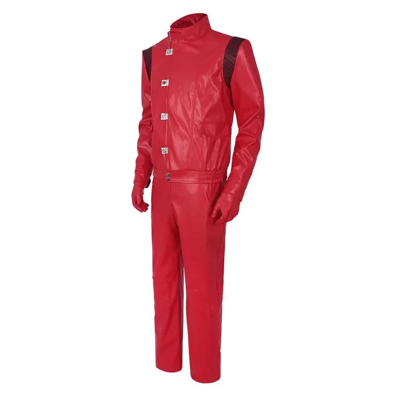 TYV55Akira Kaneda Cosplay Jacket | Halloween Red Leather Biker Coat with Capsule Embroidery | Anime Roleplay Outfit for MenL]]L2