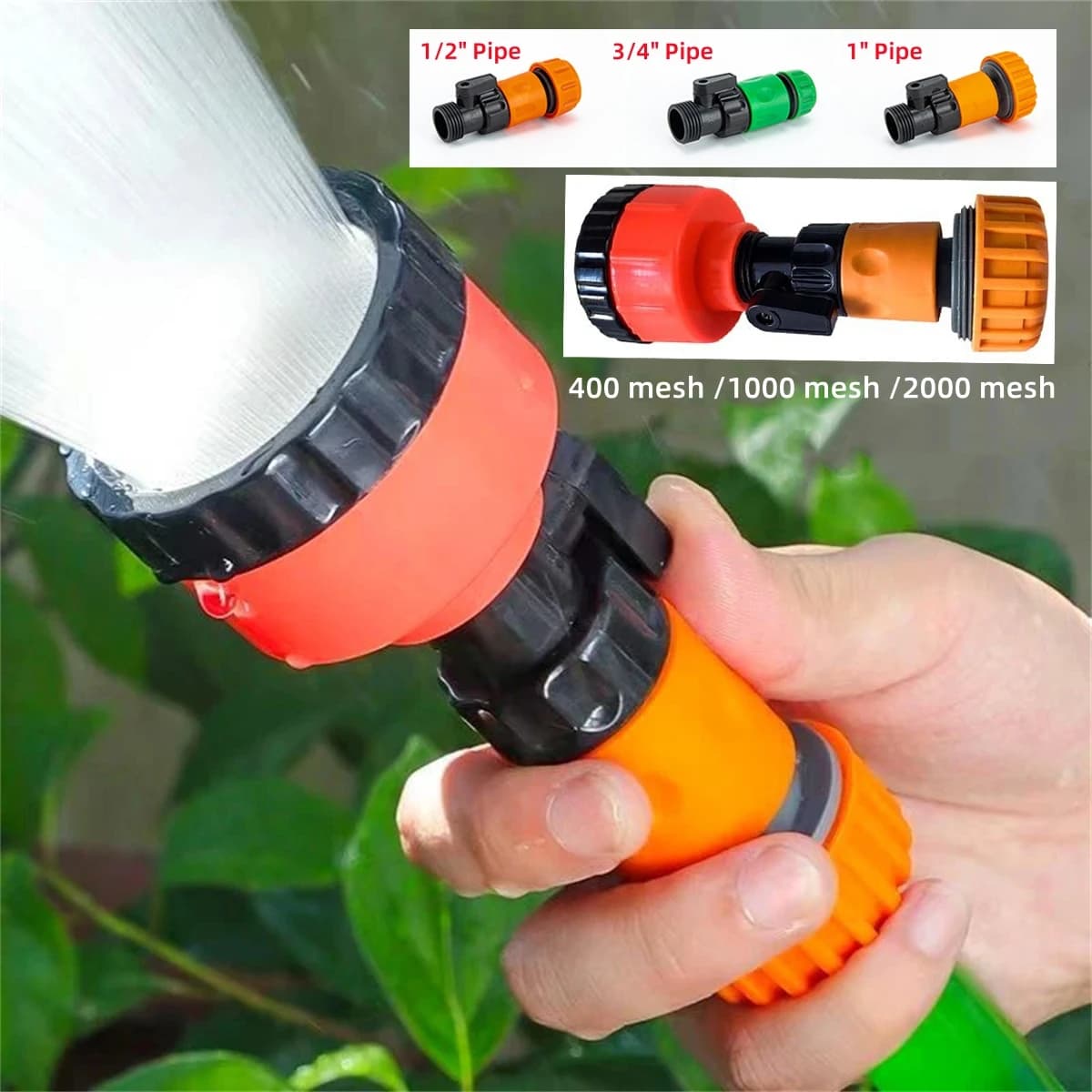 Durevole testa per irrigatore da giardino 400/1000/2000 Mesh ugello spruzzatore per serra da giardino per 1/2 "3/4" 1 "pistola per irrigazione per tubi dell'acqua 1 pezzo